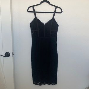 Express lace bodycon midi dress